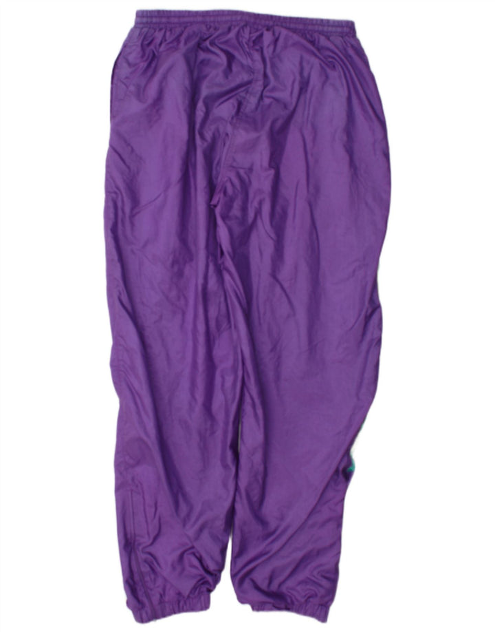 Calça de treino masculina ativa joggers grande poliamida geométrica roxa