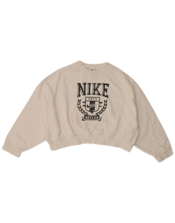 Suéter Nike feminino Oregon Crop oversized 12-13 anos grande branco