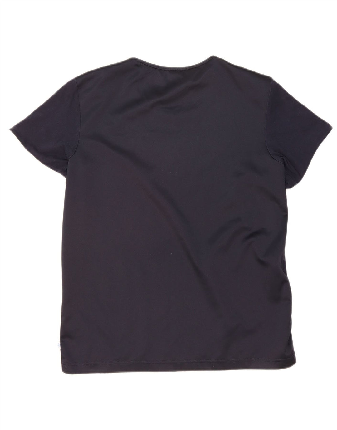 ADIDAS Camiseta Feminina Oversized Top UK 10 Pequeno Azul Marinho Algodão