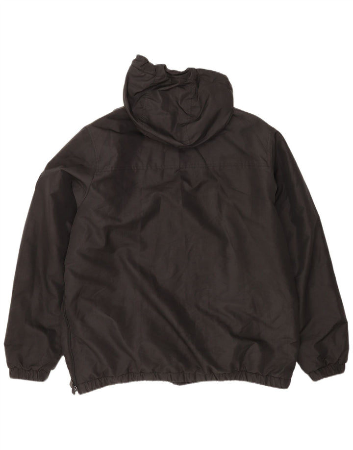 Jaqueta masculina Ellesse com capuz gráfico Anorak UK 44 2XL poliéster preto