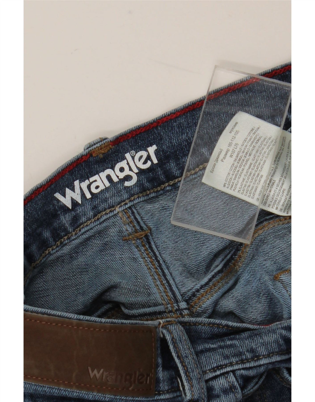 Wrangler Mens Regular Fit Straight Jeans W42 L30 Azul Algodão