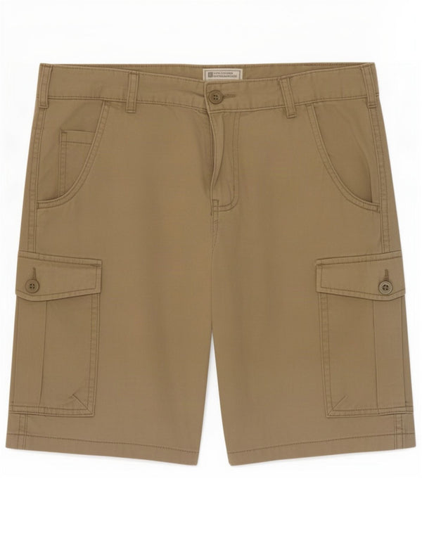 Shorts cargo masculino Mountain Warehouse médio W30 algodão cáqui