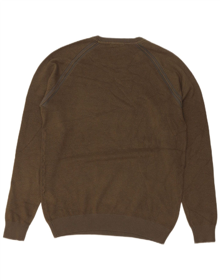 Liu Jo Suéter masculino com gola redonda e viscose cáqui grande