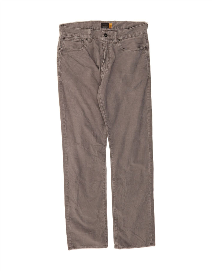J. CREW Mens Slim Straight Casual Trousers W31 L32 Grey Cotton Vintage J. Crew and Second-Hand J. Crew from Messina Hembry 