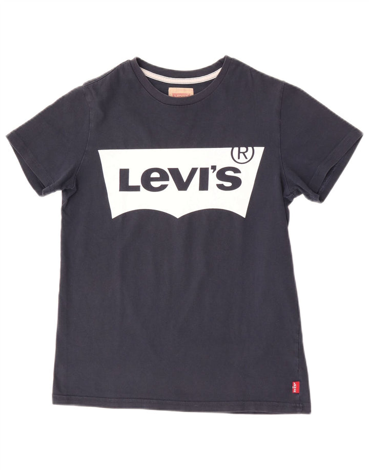 Camiseta Levi's Boys Regular Graphic Top 13-14 Anos Azul Marinho Logotipo