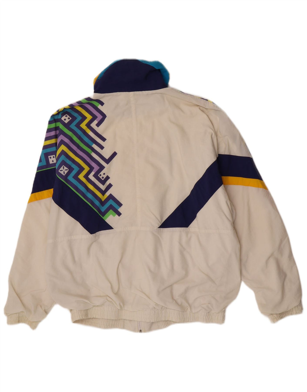 Lotto Mens Graphic Treino Top Jaqueta Grande Off White Geométrico Retro