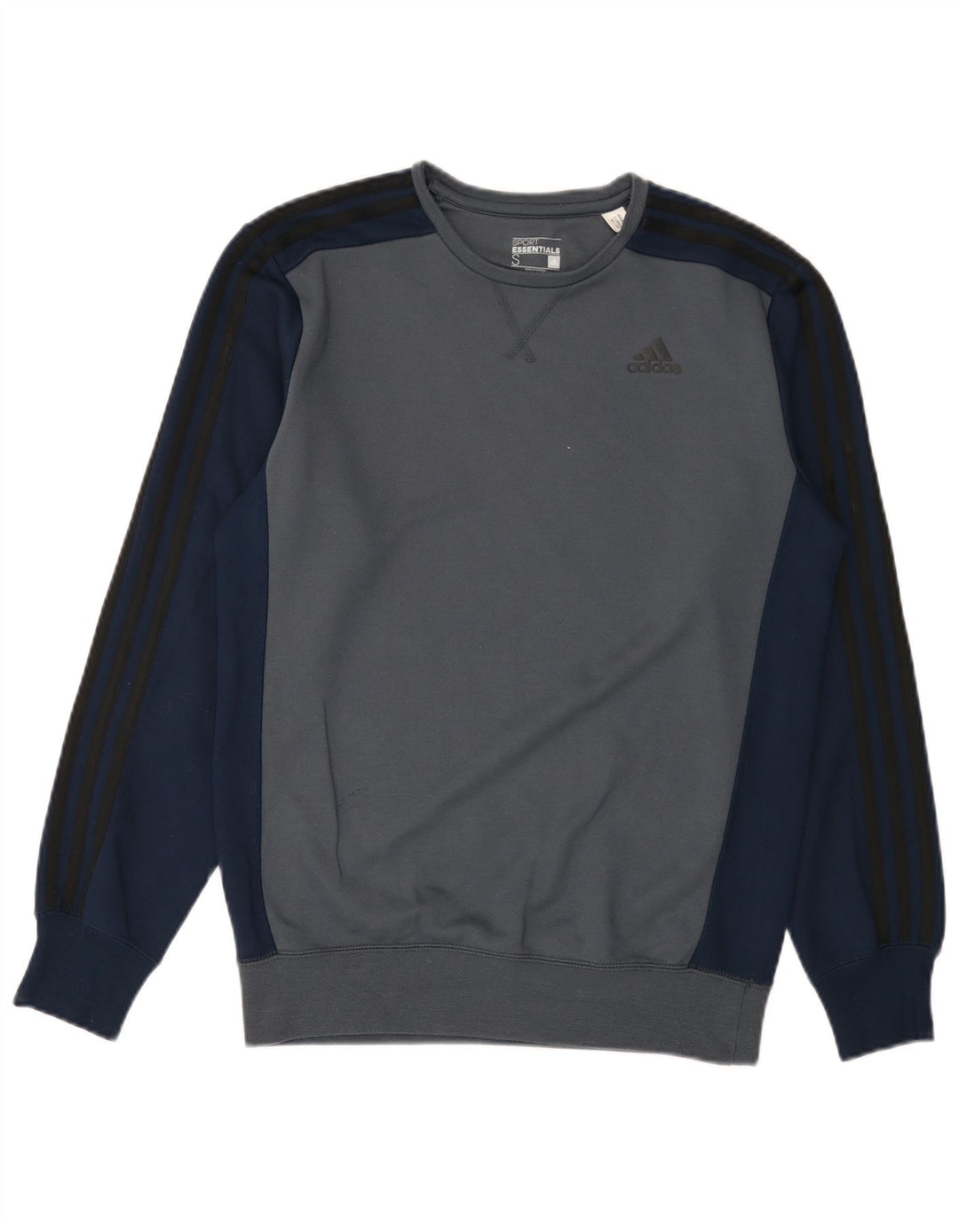 Adidas Mens Climalite Moletom Jumper Pequeno Azul Colorblock Poliéster
