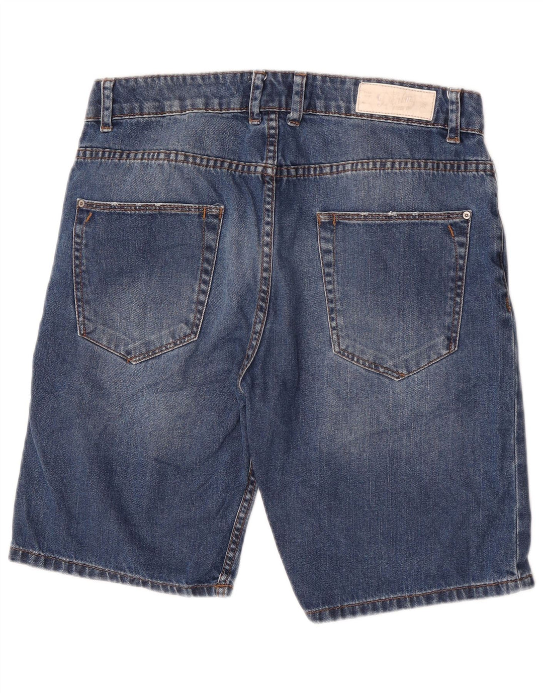 Zara Mens Denim Shorts EU 42 Grande W32 Azul Algodão