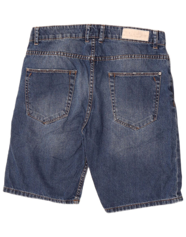 Zara Mens Denim Shorts EU 42 Grande W32 Azul Algodão