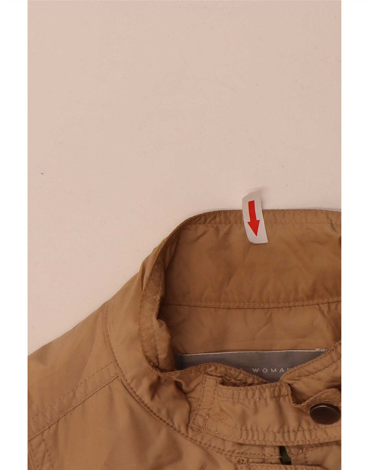 Jaqueta utilitária feminina Zara UK 12 médio bege