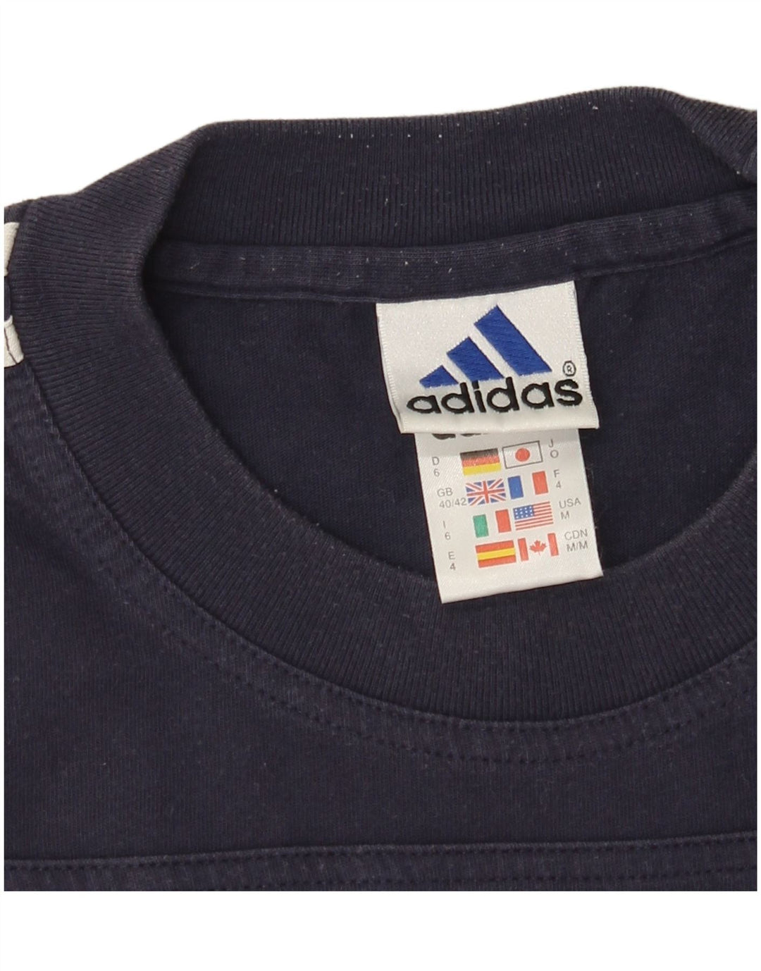 Adidas Mens T-Shirt Top UK 40/42 Médio Multicolorido Colourblock Algodão