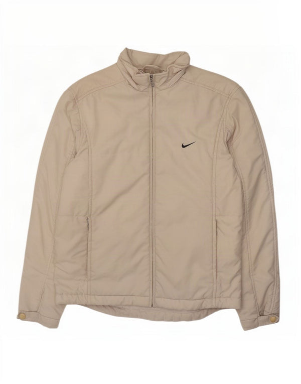 Jaqueta Nike Feminina Oversized Acolchoada US 4/6 Pequena Bege Poliéster