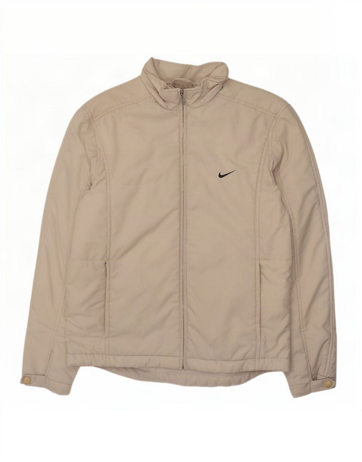 Jaqueta Nike Feminina Oversized Acolchoada US 4/6 Pequena Bege Poliéster