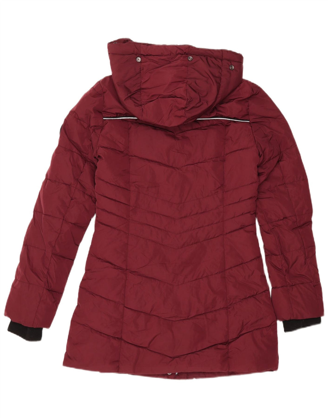 Jaqueta acolchoada com capuz feminina Superdry UK 8 poliéster pequeno Borgonha