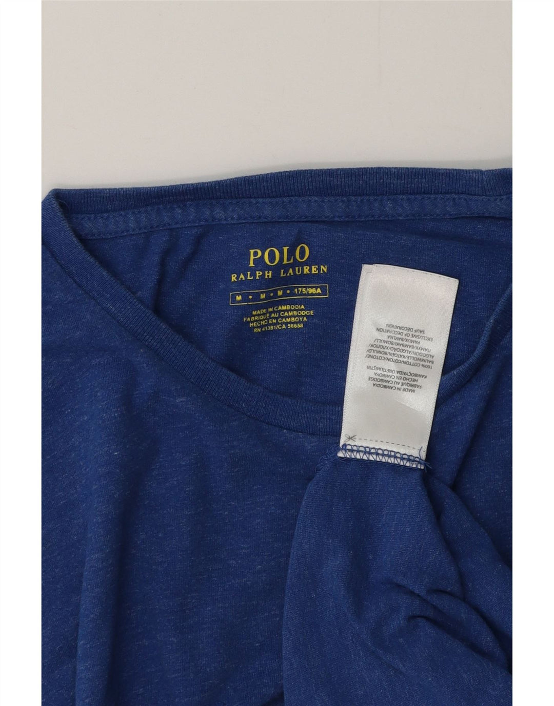 Polo Ralph Lauren Camiseta masculina Top Médio Algodão Azul