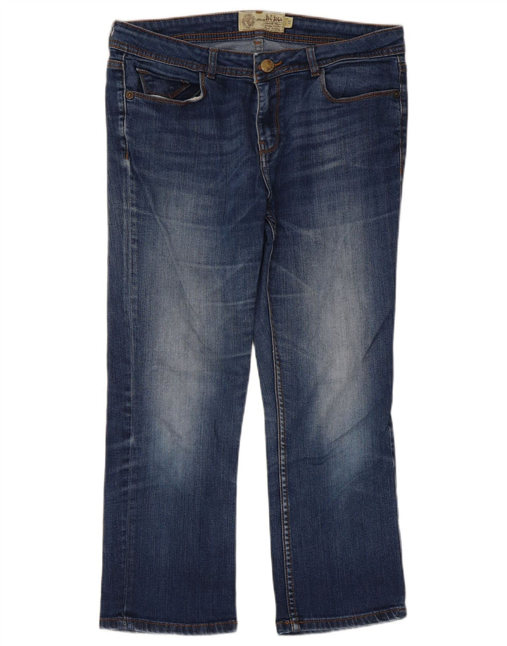 Calça jeans feminina Fat Face UK 12 médio W32 L23 azul
