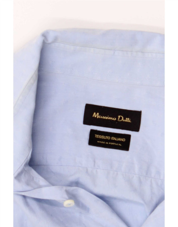 Camisa masculina Massimo Dutti azul médio