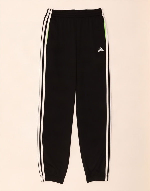 Adidas meninos calças de treino joggers 13-14 anos preto poliéster