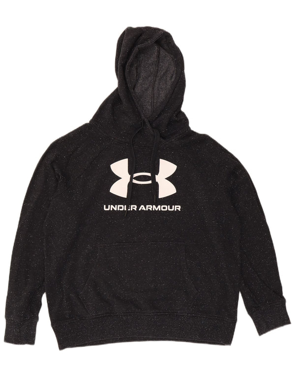 Under Armour feminino gráfico moletom com capuz Reino Unido 14 médio preto manchado