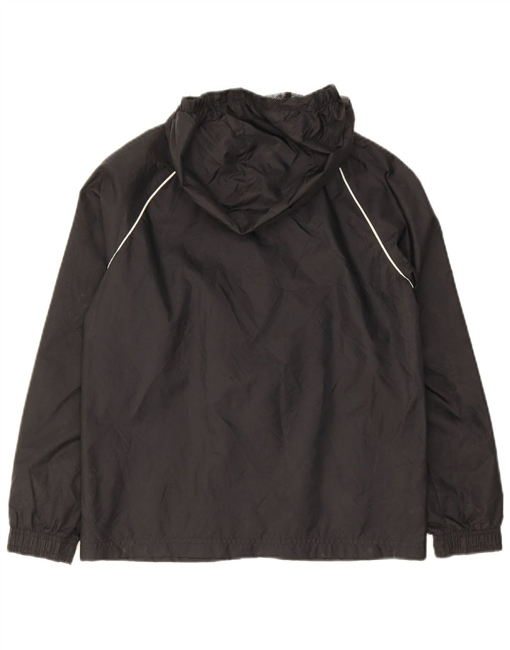 Jaqueta de chuva com capuz para meninos Adidas 9-10 anos preto nylon