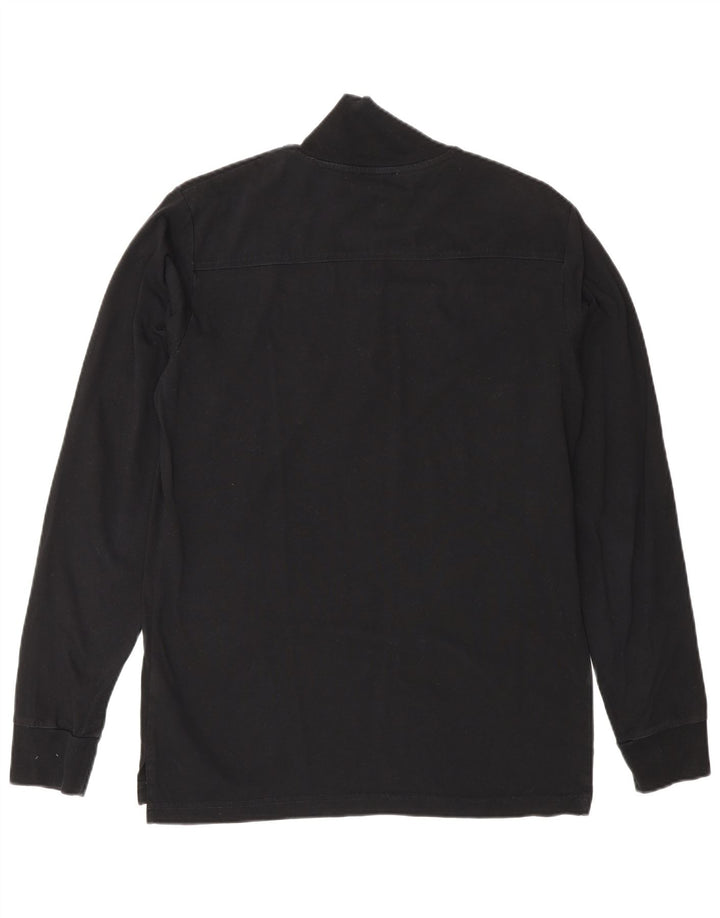 Suéter masculino diesel com zíper e gola alta de algodão preto pequeno