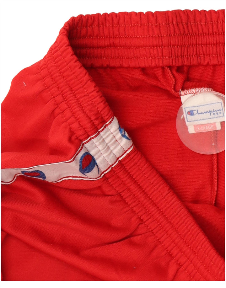 Calça esportiva masculina Champion XL vermelho colorblock poliéster