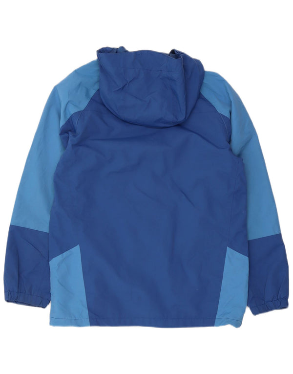 Jaqueta de chuva com capuz para meninos Berghaus 12-13 anos azul colorblock poliamida