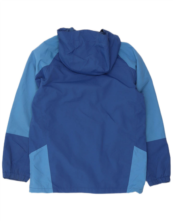 Jaqueta de chuva com capuz para meninos Berghaus 12-13 anos azul colorblock poliamida