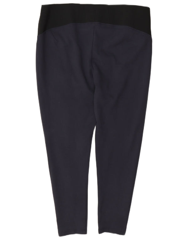 Leggings femininos de cintura alta Marks & Spencer Reino Unido 20 2XL viscose azul marinho