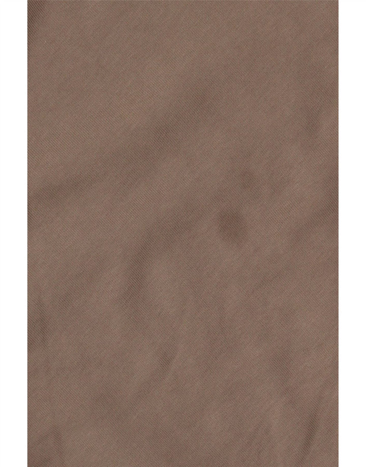 Calvin Klein Camiseta masculina gráfica de manga comprida grande algodão marrom