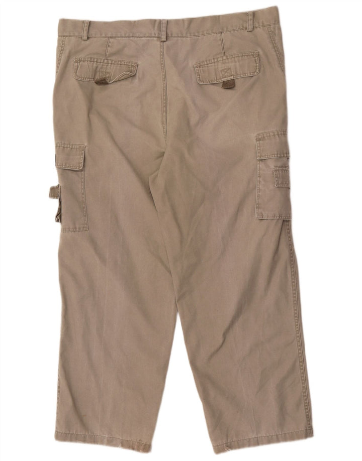 Calça cargo reta masculina vintage tamanho 40 W40 L27 cáqui