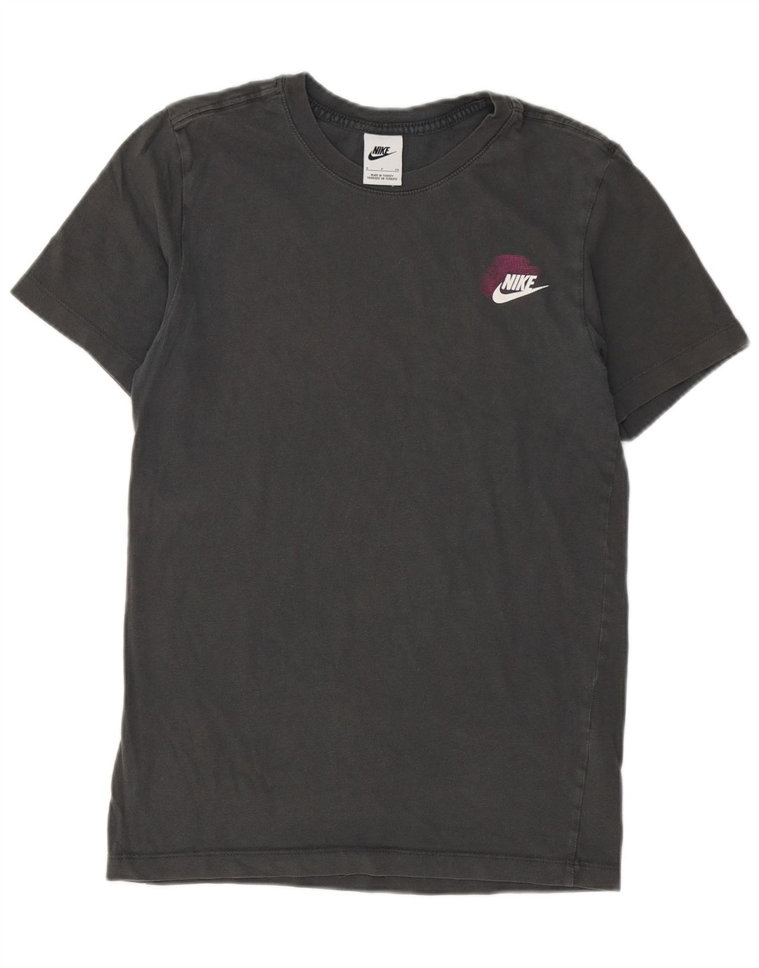 Camiseta masculina gráfica NIKE Top pequeno algodão cinza