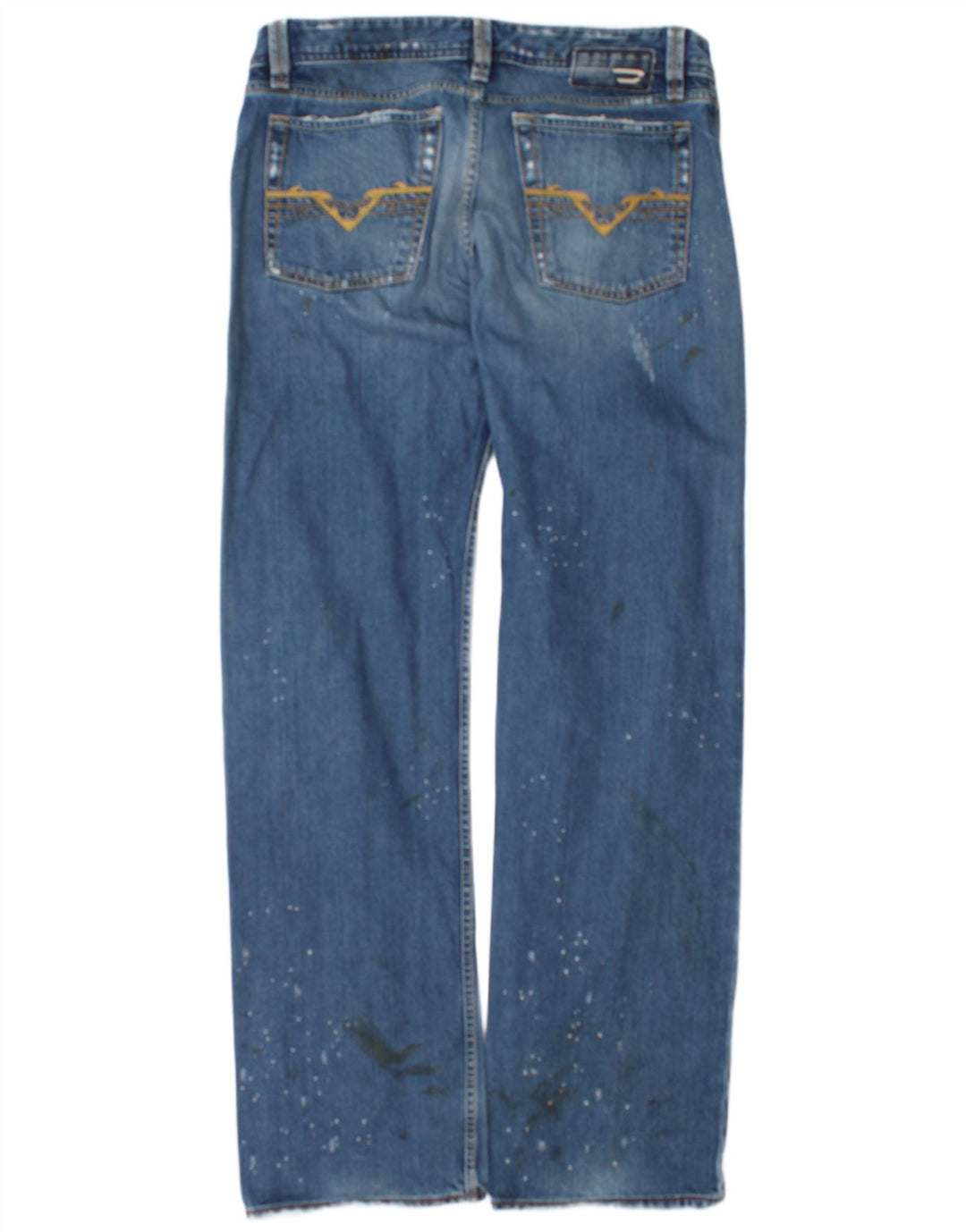 Jeans retos masculinos diesel desgastados W34 L34 algodão azul