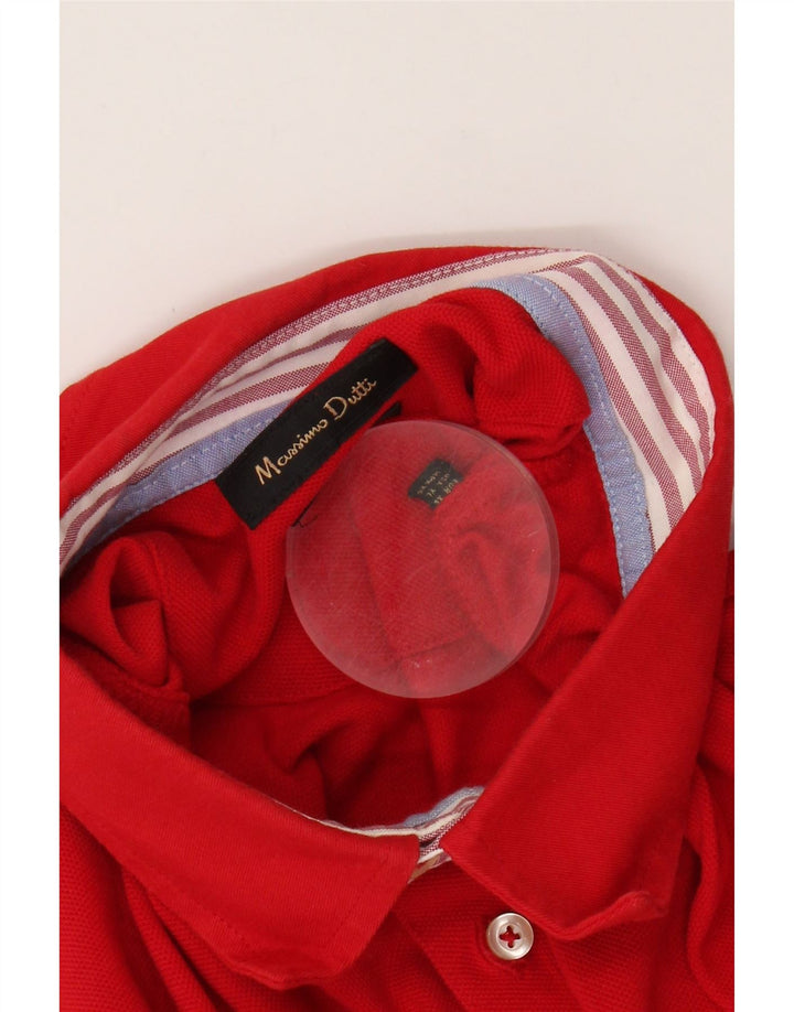 Camisa polo masculina MASSIMO DUTTI XL algodão vermelho