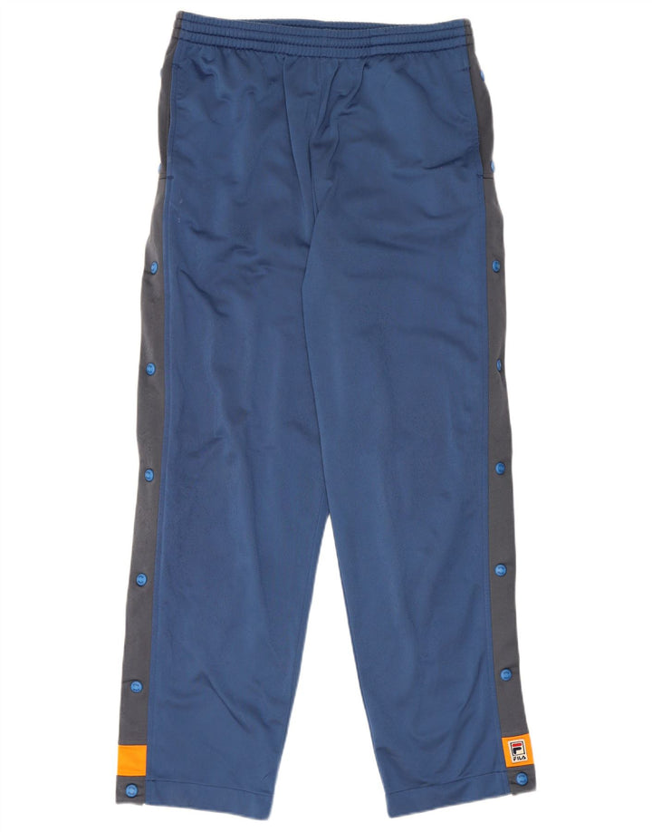 Calça de treino masculina Fila médio azul colorblock poliéster