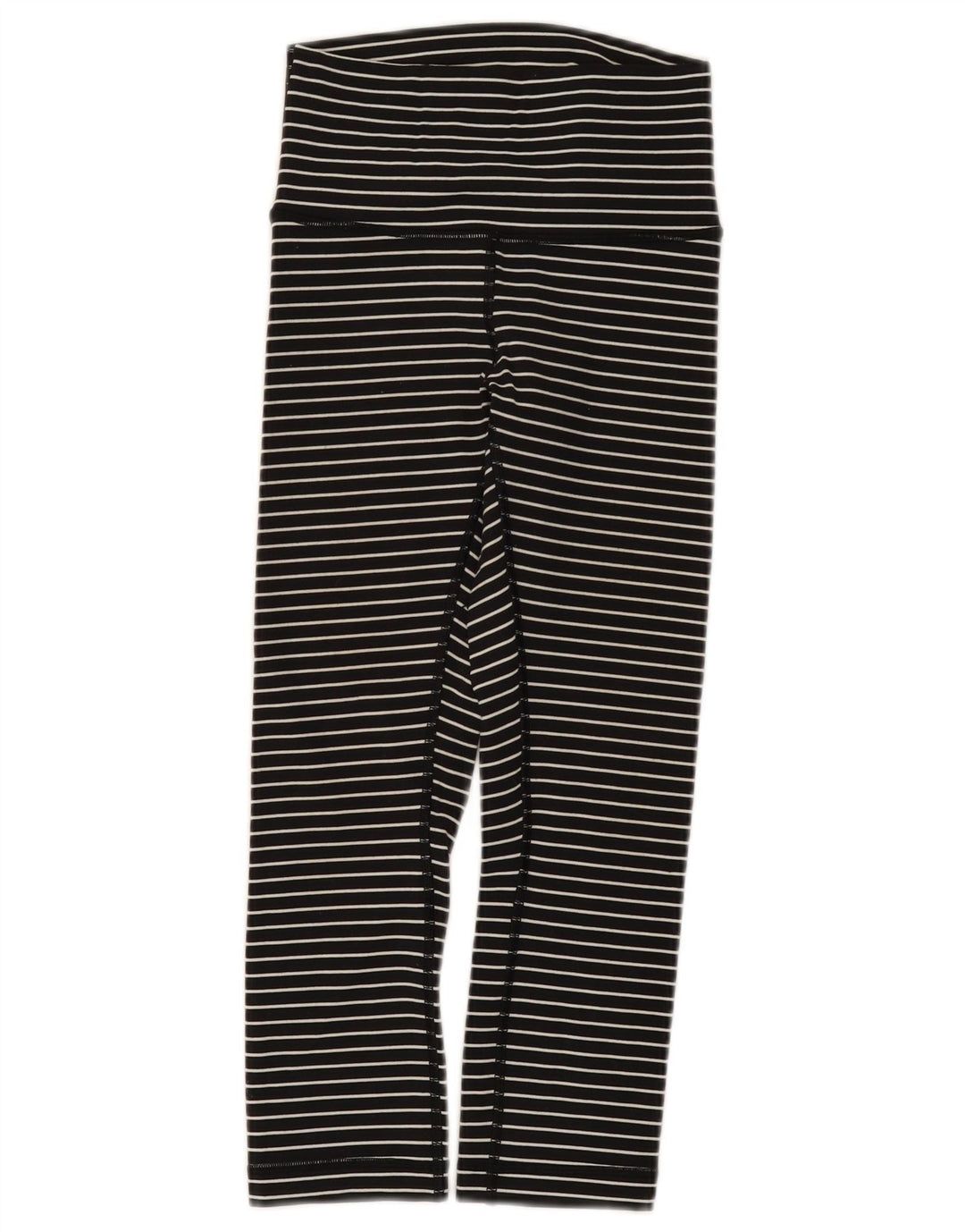 Lululemon Leggings para meninas 7-8 anos nylon listrado preto