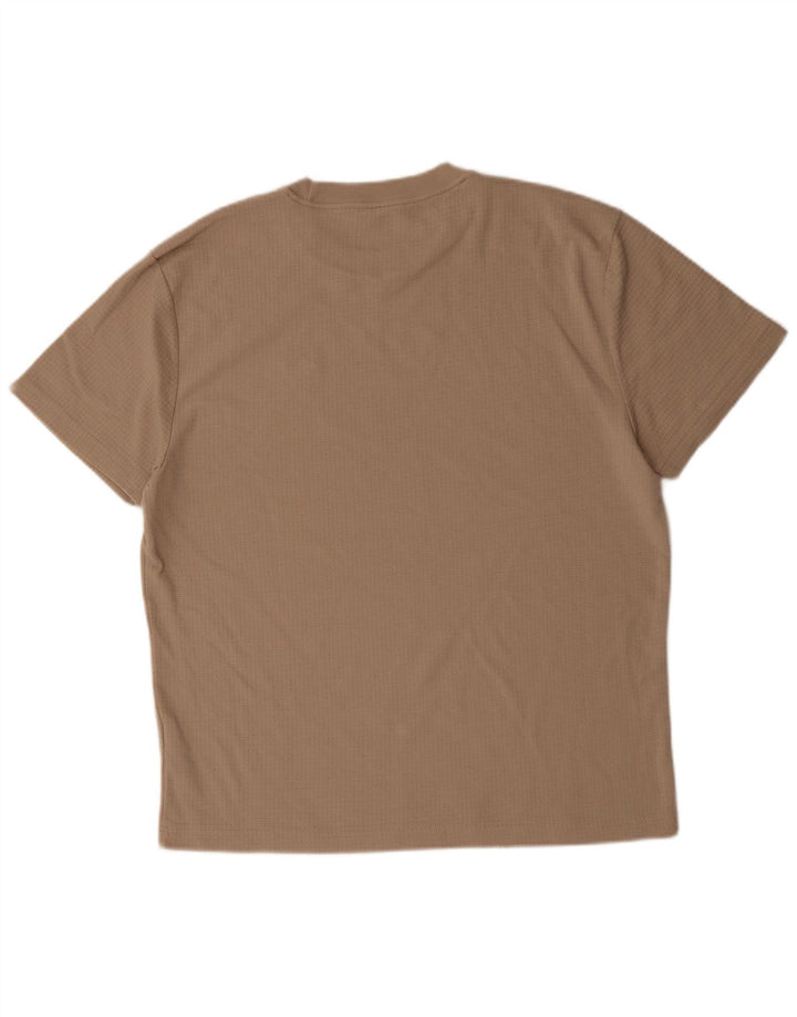 Camiseta masculina HOLLISTER com ajuste relaxado, grande algodão marrom