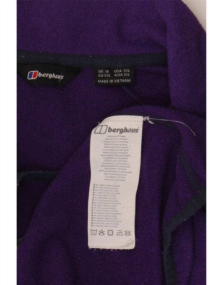 Jaqueta de lã feminina Berghaus UK 18 XL poliéster roxo