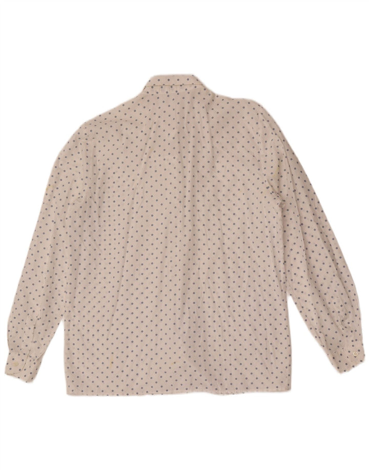Camisa Emmanuel Schvili Mulher UK 18 XL Branco Manchado