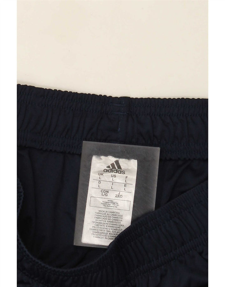 Shorts esportivos masculinos Adidas Aeroready grandes poliéster azul marinho