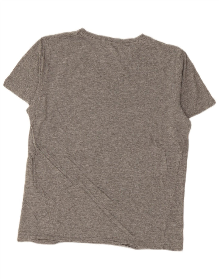 Camiseta masculina gráfica Jack & Jones Top pequeno algodão cinza
