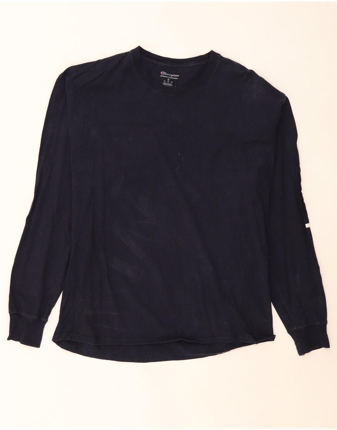 CHAMPION Top gráfico masculino manga comprida XL azul marinho