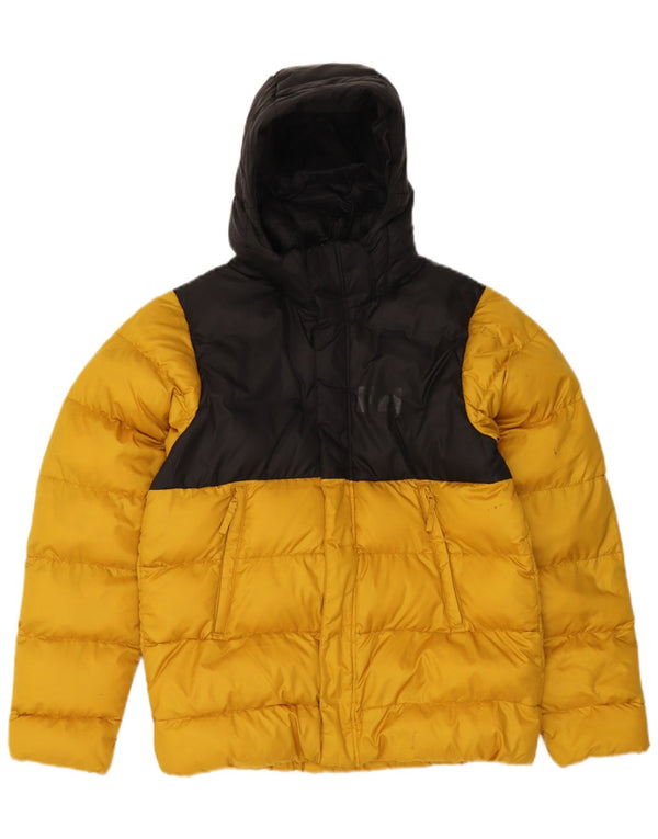 Jaqueta acolchoada com capuz Helly Hansen Boys 13-14 anos amarelo colorblock