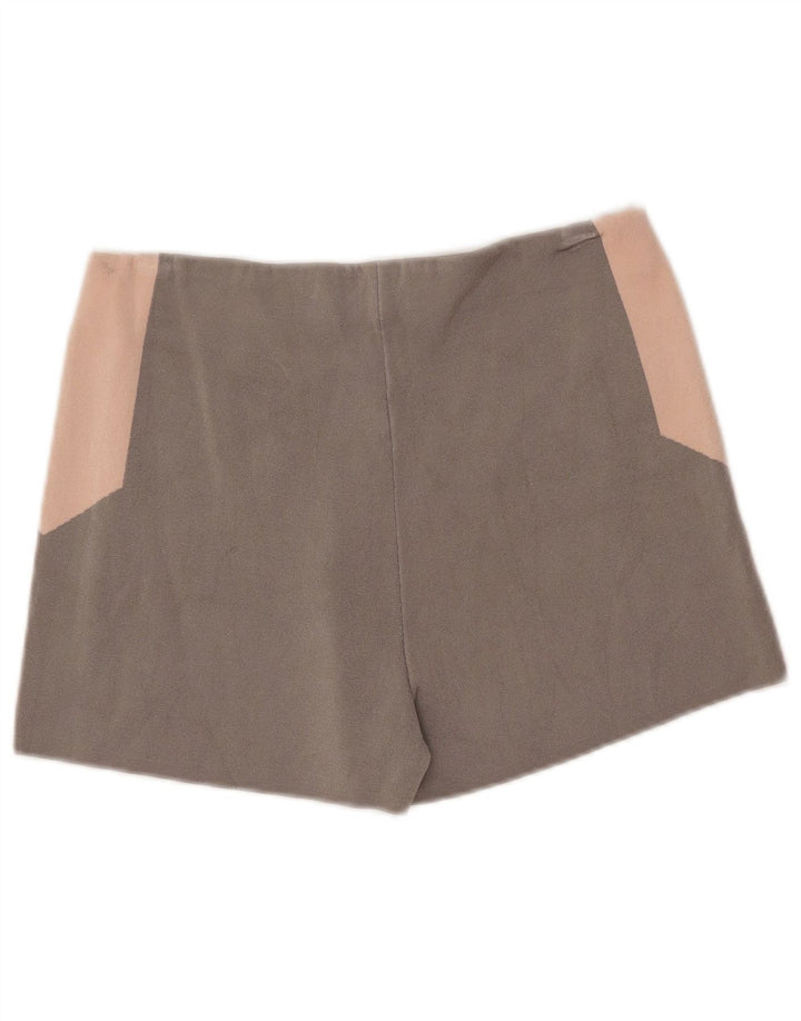 Shorts feminino casual Benetton W30 cinza médio colorblock