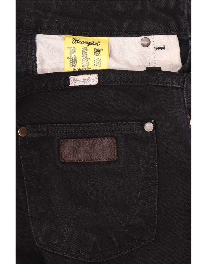 Wrangler feminino Iris Straight Jeans W30 L30 algodão preto