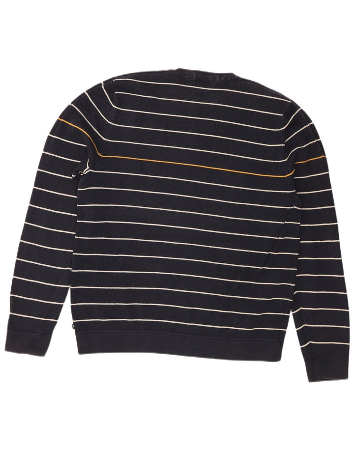 Suéter masculino Marks & Spencer Blue Harbor com gola redonda, azul marinho médio
