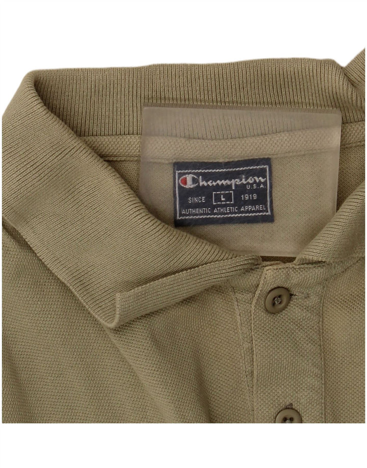 Camisa polo masculina Champion grande cáqui