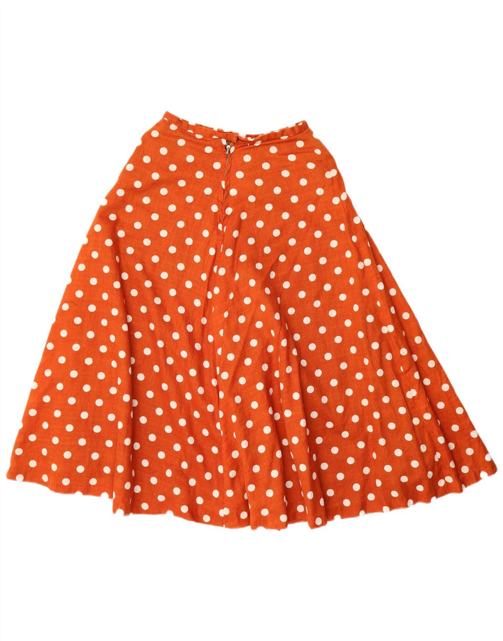 Saia larga feminina vintage W24 XS bolinhas vermelhas