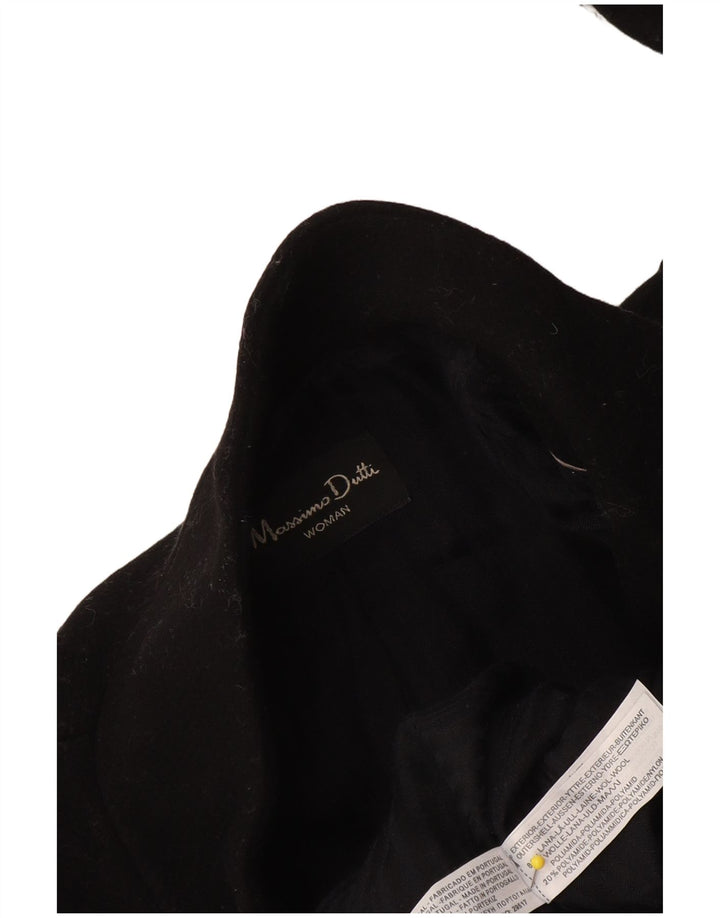 Sobretudo feminino Massimo Dutti EU 38 pequeno lã preta