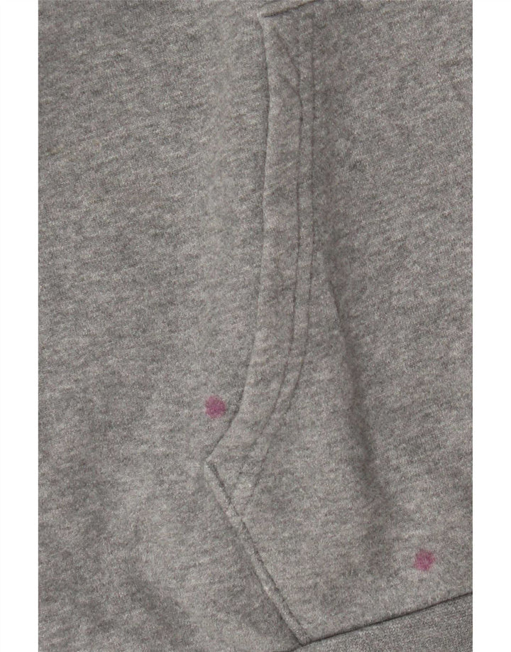 Suéter masculino Under Armour com capuz e zíper grande algodão manchado cinza